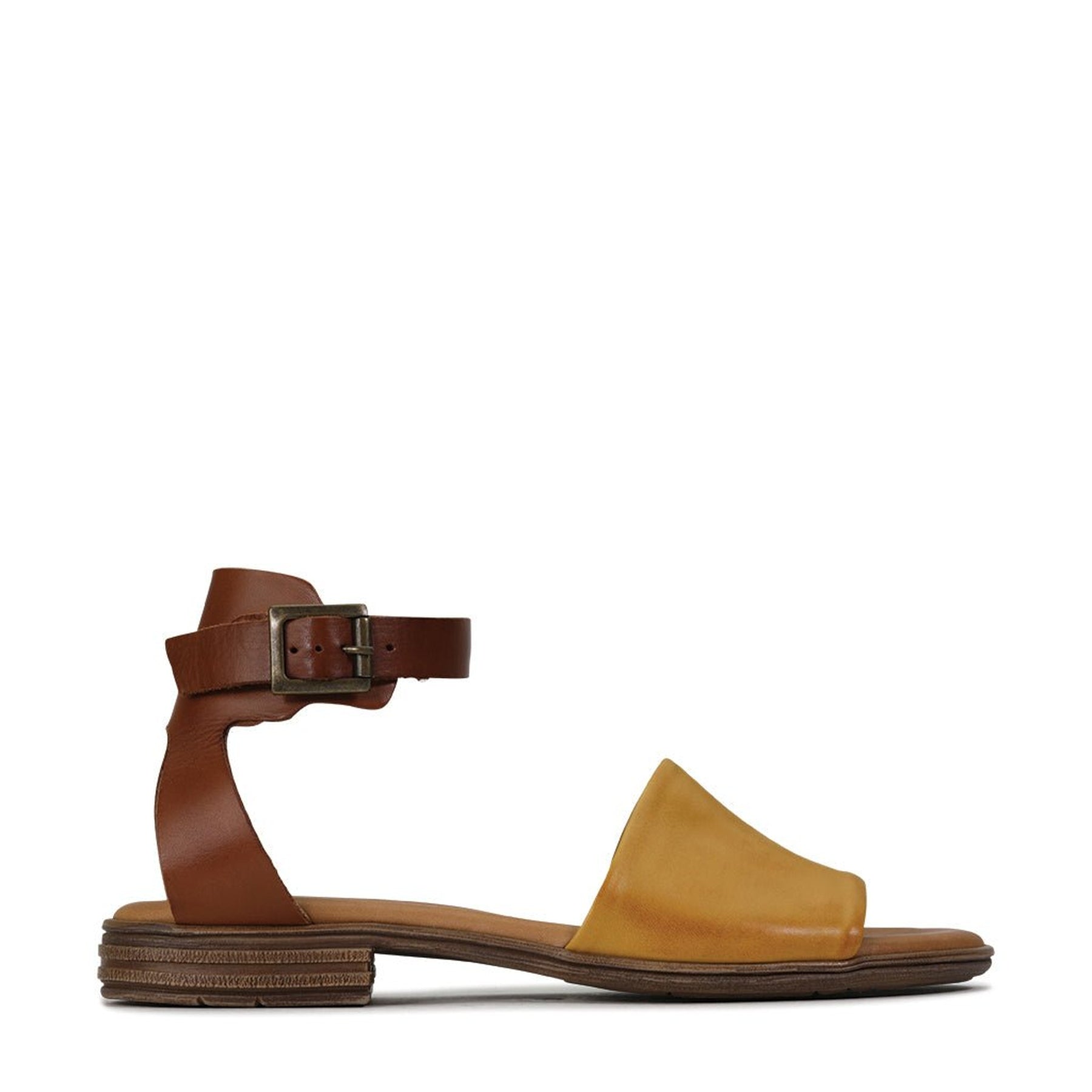 ILOS - EOS Footwear - Ankle Strap Sandals #color_Mustard/brandy